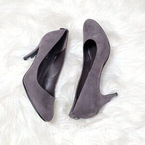 K Studio High Heels Pumps Gray Purple Round Toe Business Career Dress Shoes 5.5
